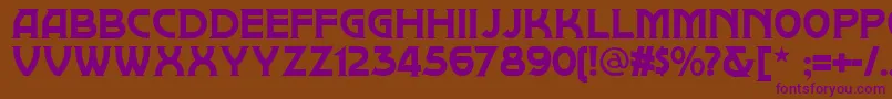 Brownwoodnf Font – Purple Fonts on Brown Background