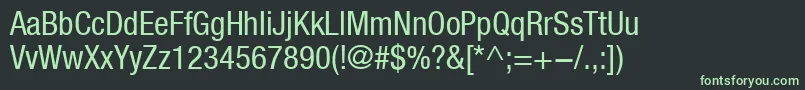 Шрифт HelveticaLt57Condensed – зелёные шрифты на чёрном фоне