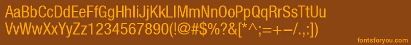 Шрифт HelveticaLt57Condensed – оранжевые шрифты на коричневом фоне