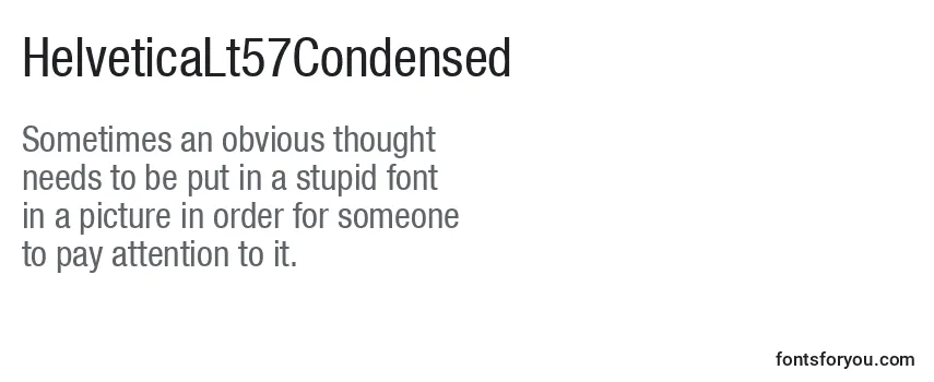 Review of the HelveticaLt57Condensed Font