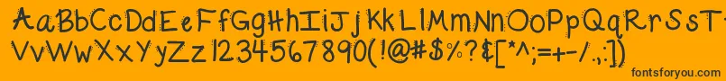 Kbdabble Font – Black Fonts on Orange Background