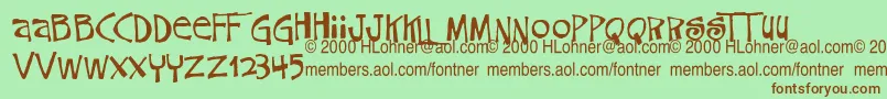 CokeroneTrialVersion Font – Brown Fonts on Green Background