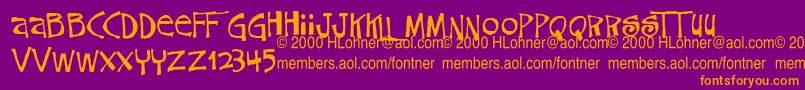 CokeroneTrialVersion Font – Orange Fonts on Purple Background