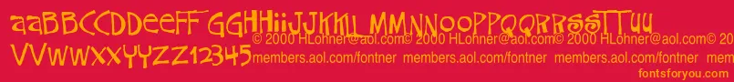 CokeroneTrialVersion Font – Orange Fonts on Red Background