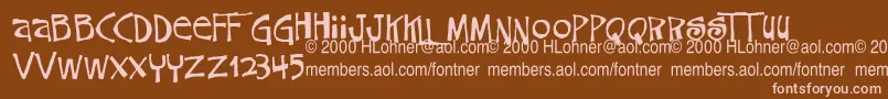 CokeroneTrialVersion Font – Pink Fonts on Brown Background