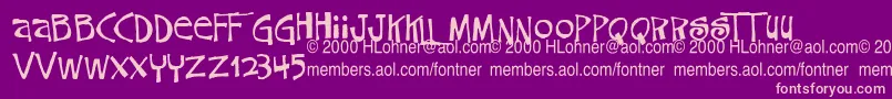 CokeroneTrialVersion Font – Pink Fonts on Purple Background