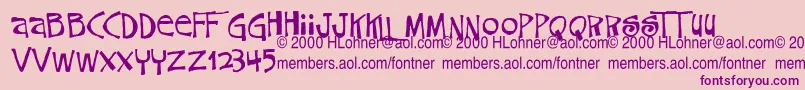 CokeroneTrialVersion Font – Purple Fonts on Pink Background