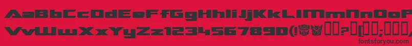 Tranreb Font – Black Fonts on Red Background