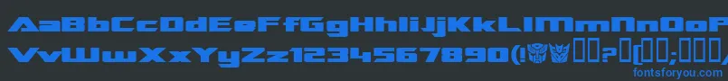 Шрифт Tranreb – синие шрифты на чёрном фоне