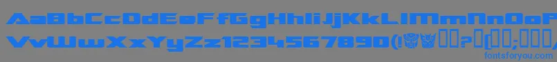 Tranreb Font – Blue Fonts on Gray Background