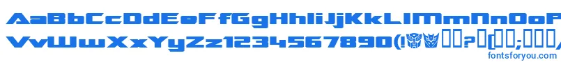 Шрифт Tranreb – синие шрифты на белом фоне