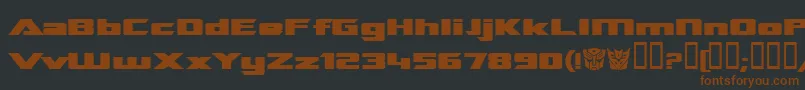 Tranreb Font – Brown Fonts on Black Background