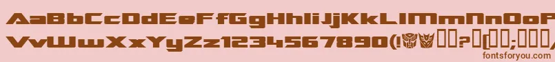 Tranreb-fontti – ruskeat fontit vaaleanpunaisella taustalla