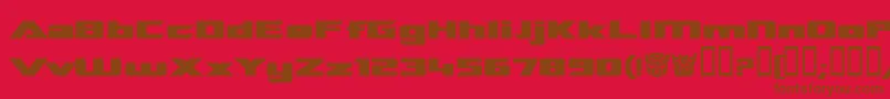 Tranreb-fontti – ruskeat fontit punaisella taustalla
