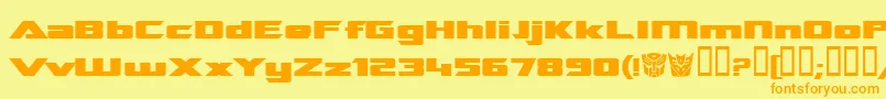 Tranreb Font – Orange Fonts on Yellow Background