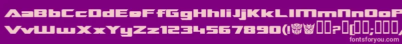 Шрифт Tranreb – розовые шрифты на фиолетовом фоне