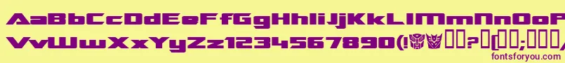 Tranreb-fontti – violetit fontit keltaisella taustalla