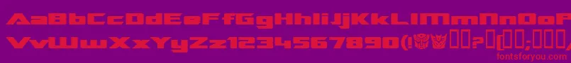 Tranreb Font – Red Fonts on Purple Background
