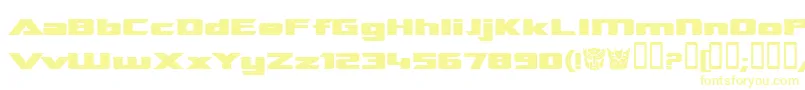 Tranreb Font – Yellow Fonts on White Background