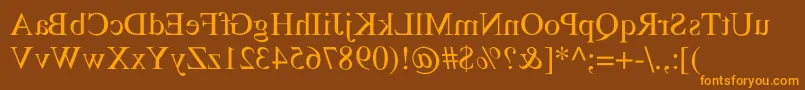 Подробнее о шрифте Rstimesmirror Шрифт Rstimesmirror – оранжевые шрифты на коричневом фоне