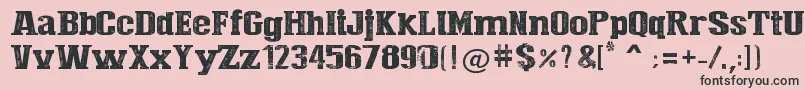 PressStyleLarge Font – Black Fonts on Pink Background