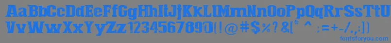 PressStyleLarge Font – Blue Fonts on Gray Background