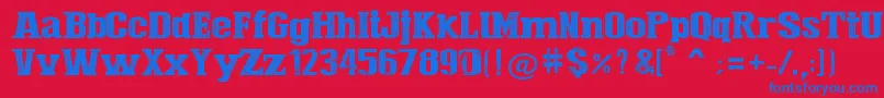 PressStyleLarge Font – Blue Fonts on Red Background