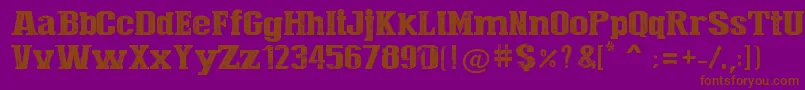 PressStyleLarge Font – Brown Fonts on Purple Background