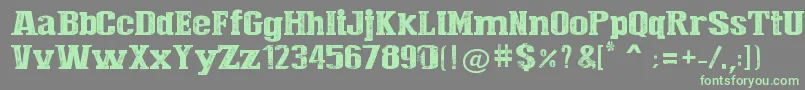 フォントPressStyleLarge – 灰色の背景に緑のフォント