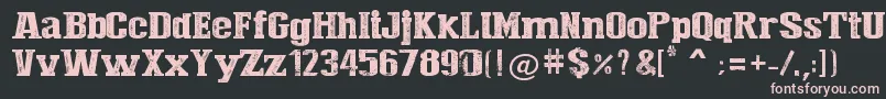 PressStyleLarge Font – Pink Fonts on Black Background