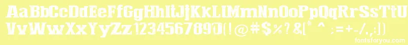 PressStyleLarge Font – White Fonts on Yellow Background