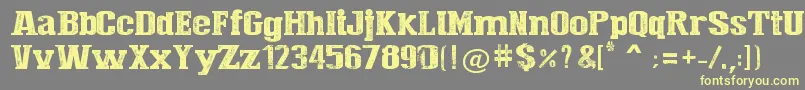 PressStyleLarge Font – Yellow Fonts on Gray Background