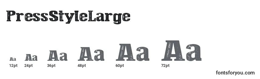 PressStyleLarge Font Sizes