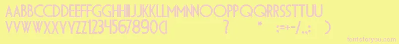 Ft22Normal Font – Pink Fonts on Yellow Background