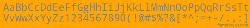 フォントDroidsansmono – オレンジの背景に灰色の文字