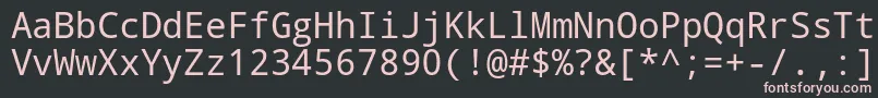 Droidsansmono Font – Pink Fonts on Black Background