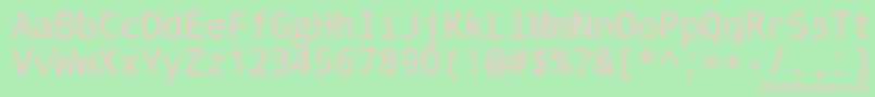 Droidsansmono Font – Pink Fonts on Green Background