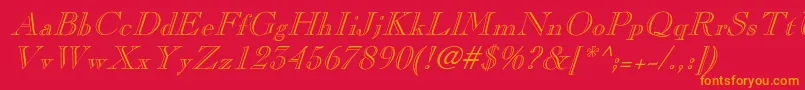More about PinchiItalic Font PinchiItalic Font – Orange Fonts on Red Background