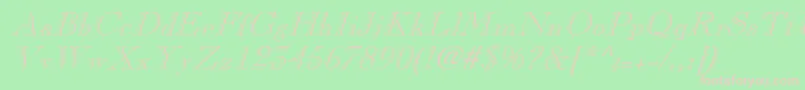 PinchiItalic Font – Pink Fonts on Green Background