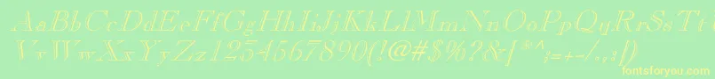 More about PinchiItalic Font PinchiItalic Font – Yellow Fonts on Green Background