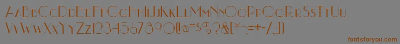 NouveauastaRegular Font – Brown Fonts on Gray Background