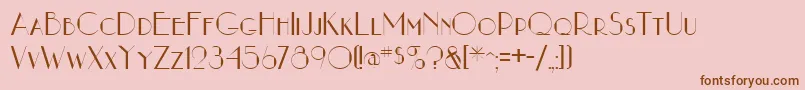 NouveauastaRegular Font – Brown Fonts on Pink Background