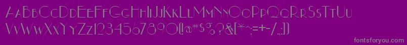 NouveauastaRegular Font – Gray Fonts on Purple Background