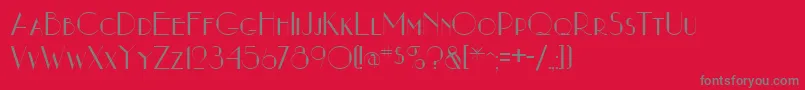 NouveauastaRegular Font – Gray Fonts on Red Background