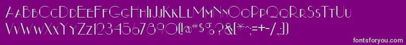 NouveauastaRegular Font – Green Fonts on Purple Background