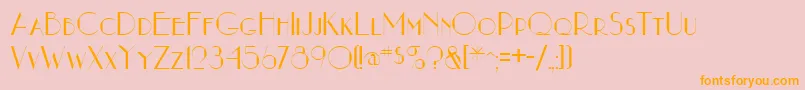 NouveauastaRegular Font – Orange Fonts on Pink Background