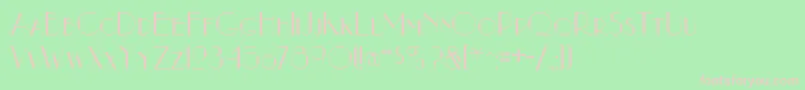 NouveauastaRegular Font – Pink Fonts on Green Background