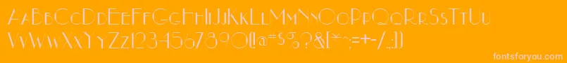 NouveauastaRegular Font – Pink Fonts on Orange Background