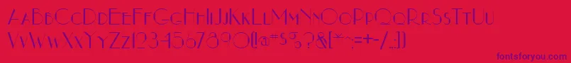 NouveauastaRegular Font – Purple Fonts on Red Background