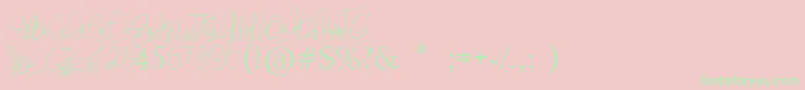 Papposblues..Font Font – Green Fonts on Pink Background